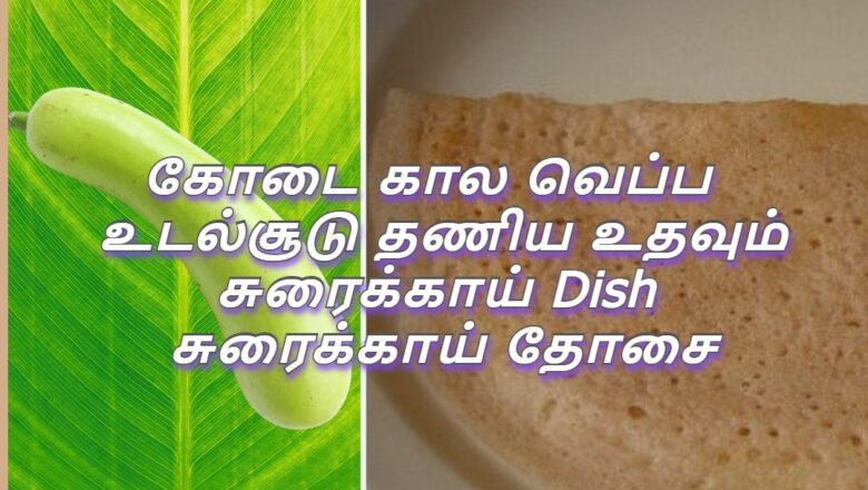 கோடை காலத்தில் ஏற்படும்  உடல் சூட்டை  தணிக்க உதவும்  சுரைக்காய்   தோசை