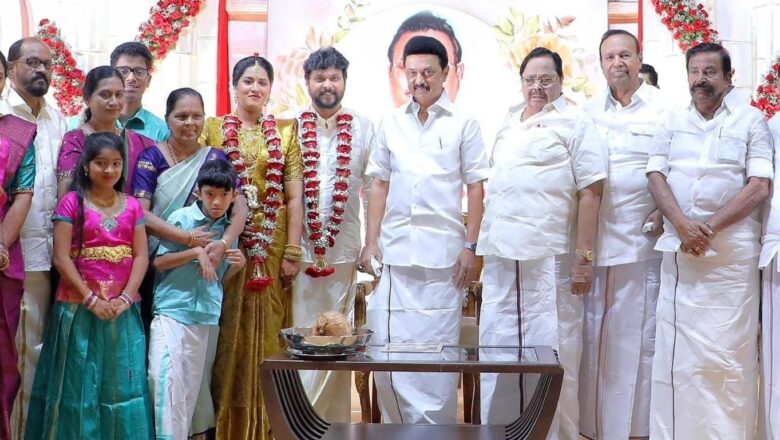 தமிழக முதல்வர் மாண்புமிகு மு. க. ஸ்டாலின் தலைமையில் நடைபெற்ற நடிகர் ராஜ்குமாரின் திருமணம்