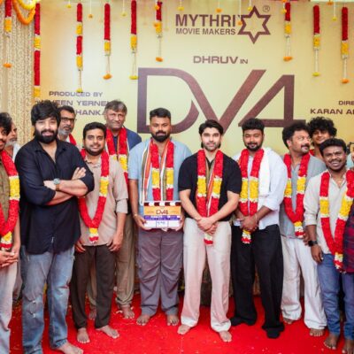 இயக்குநர் கரண் அரவிந்த் குமார் – துருவ் விக்ரம் கூட்டணியில் பிரம்மாண்டமாக உருவாகும்‌ ‘#MythriTamil04 ‘#DV4’ படத்தின் தொடக்க விழா*