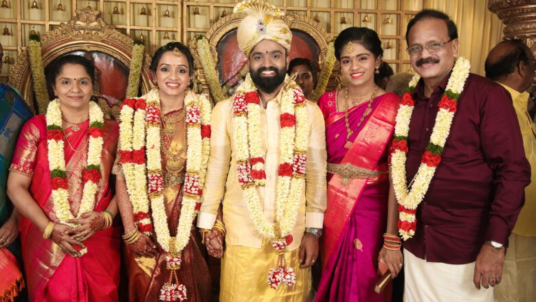 தயாரிப்பாளர் டாக்டர் G. தனஞ்ஜெயன் அவர்களின் மகள் ரேவதி- அபிஷேக் திருமணத்திற்கு 100க்கும் மேற்பட்ட தமிழ் திரைப்பட பிரபலங்கள் நேரில் வாழ்த்து!