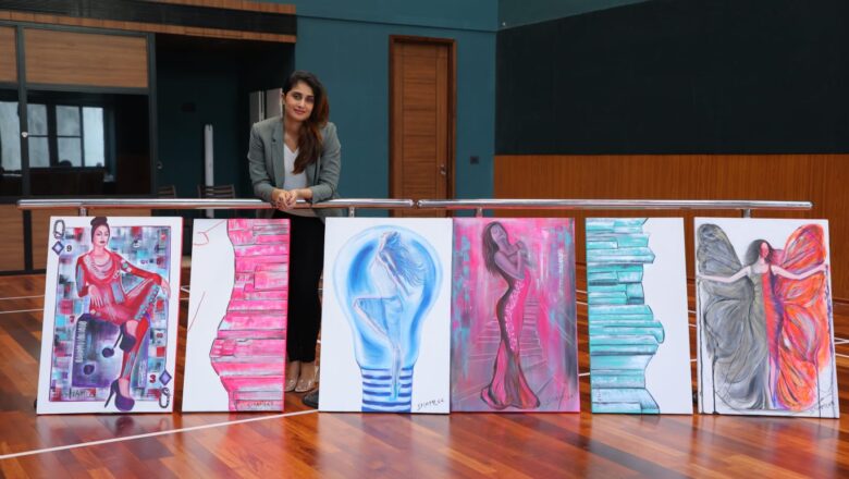 சர்வதேச ஓவிய கண்காட்சியில் ஷாம்லியின் படைப்புகள்